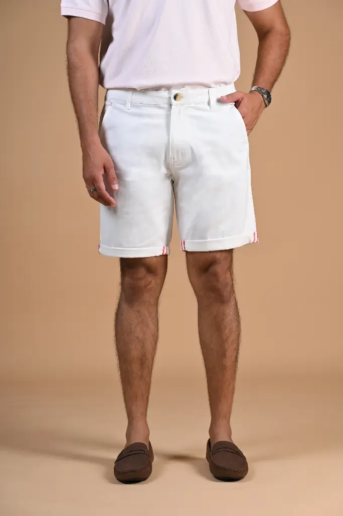 Chic White Bermuda Shorts