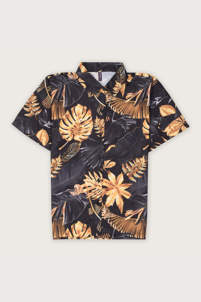 Drippin' in Gold Hawaiian Shirt- Women