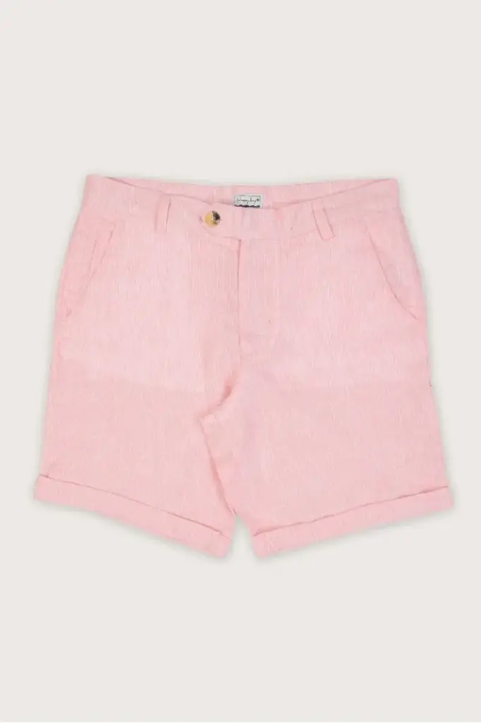 Getaway With Pink Linen Shorts
