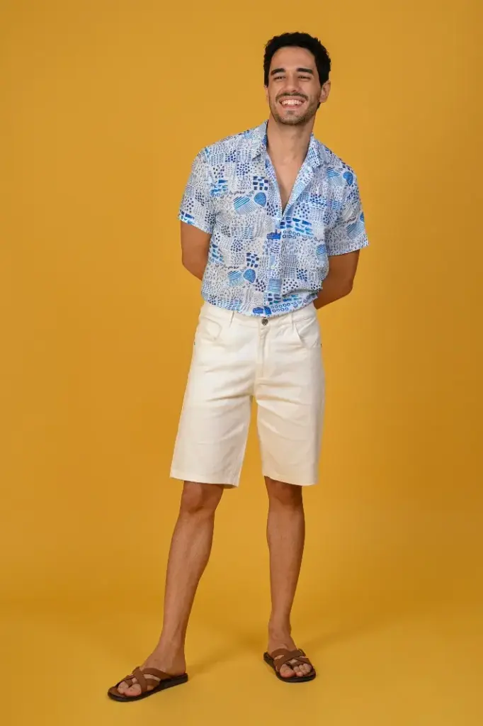 Seascape Denim Shorts