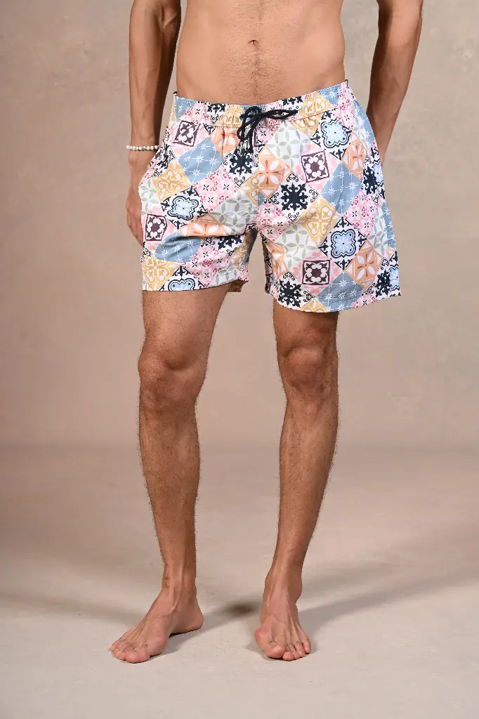 Seaside Serenity: Multicolour Swim Shorts