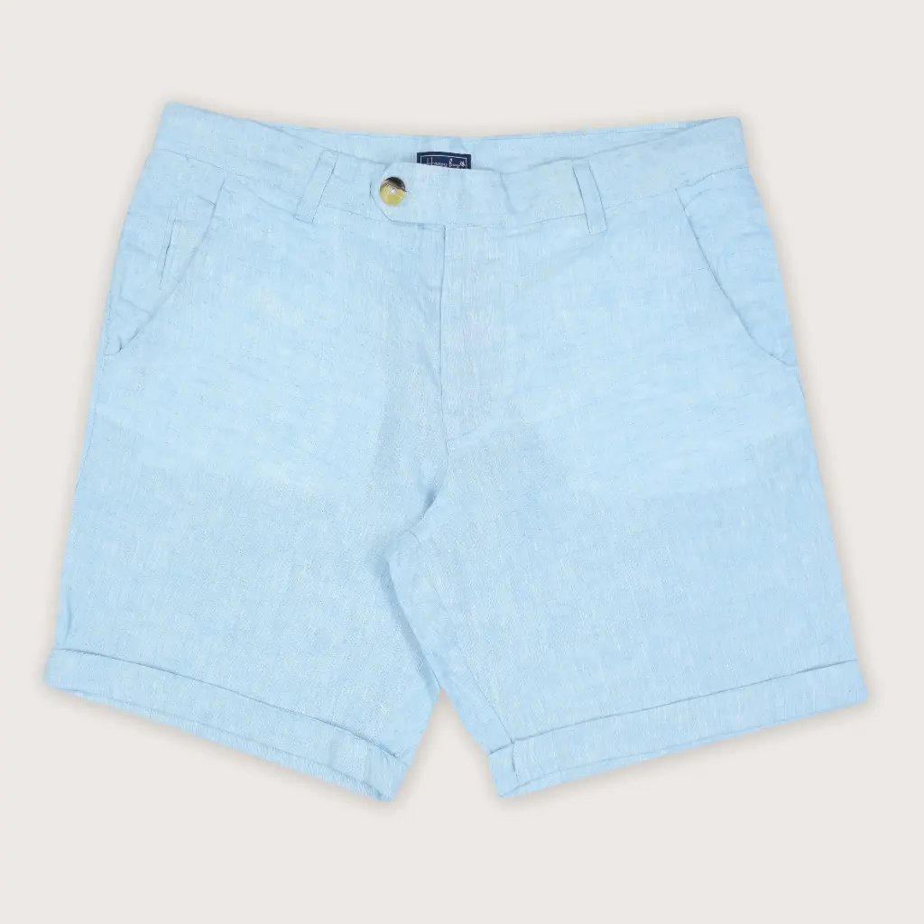 Aquatic Serenity Linen Shorts