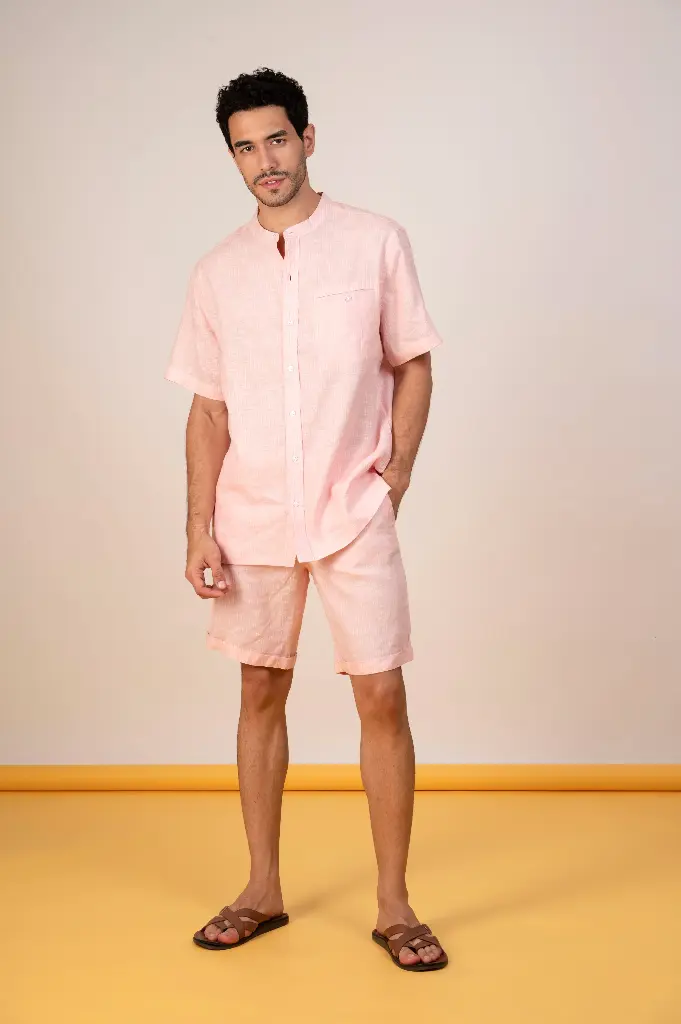Enjoy The Pink Life Linen Shirt