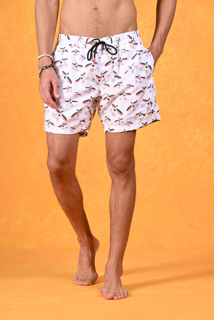 Beach Day Ready Swim Shorts- Bright White