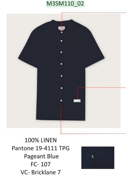 Breezy Basics Pure Linen Shirt- Pageant Blue