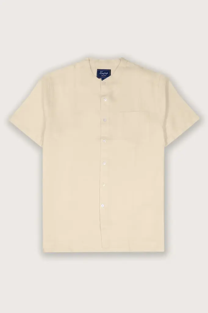 Breezy Basics Pure Linen Shirt- Pear Sorbet