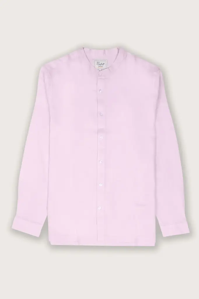 El Mandarin Classic Pure Linen Shirt- Potpourri