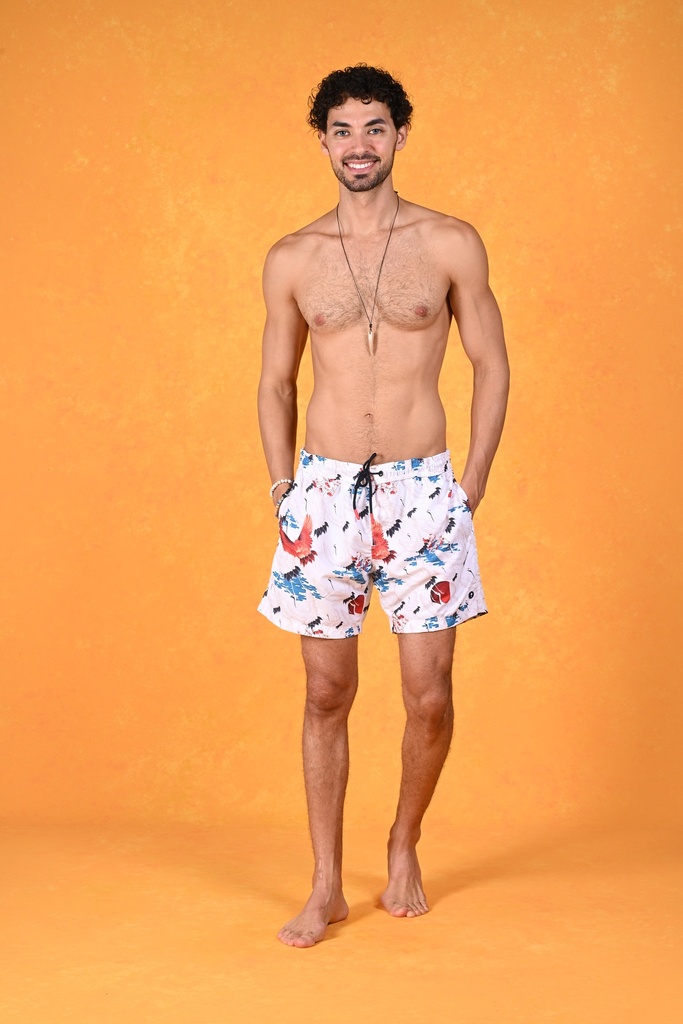 Flight of Calm Swim Shorts- Bright White