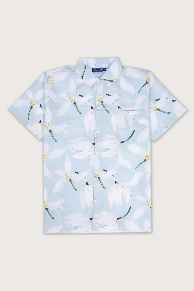 Flower Power Vibe
Floral Daydreams Hawaiian Shirt- Frosted Mint