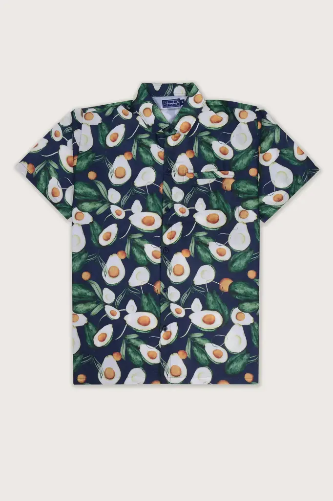 Freshly Picked Vibes
A Slice of Summer Hawaiian Shirt- Pageant Blue