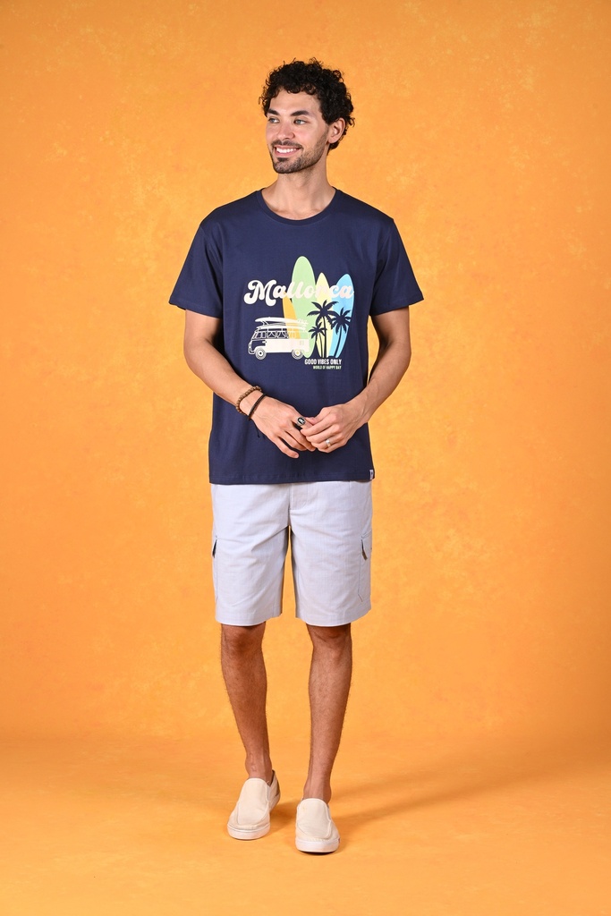 Live, Love, Surf
Beach More, Worry Less Crew T-Shirt- Pageant Blue