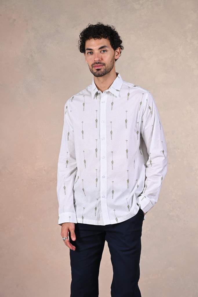 Subtle Statements
Sleek Silhouettes Mood Shirt- Bright White|Glass Green