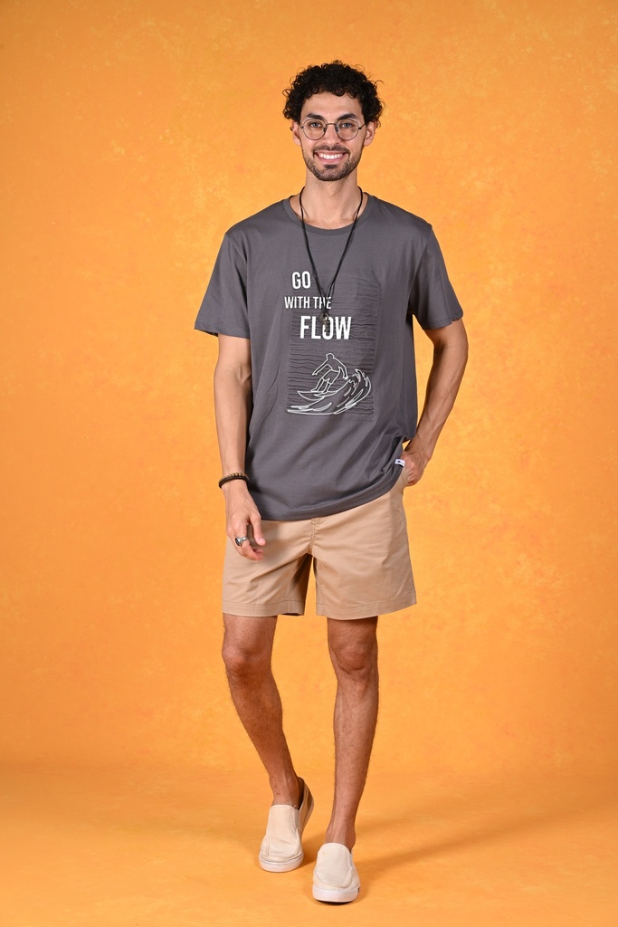 Sway with the Surf Crew T-Shirt- Iron Gate