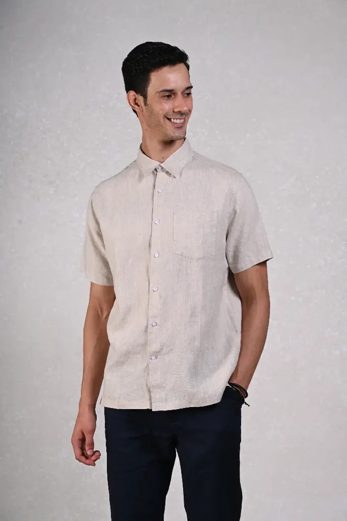 Timless Basics Pure Linen Shirt- Cuban Sand