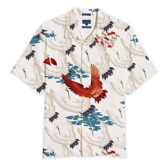 Tropical Flight
Sunset n' Seabirds Resort Shirt- Bright White