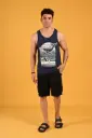 The "Whale of a Time" Coastal Tank Tshirt- Pageant Blue