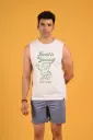 The "Invest in Yourself" Sando Tank Tshirt- Bright White