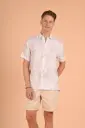 The "Quiet Luxury" Tropical  Monochrome Leaf Pattern Shirt