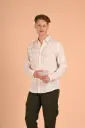 Golden Hour Palms Long-Sleeve Linen Tropical Shirt