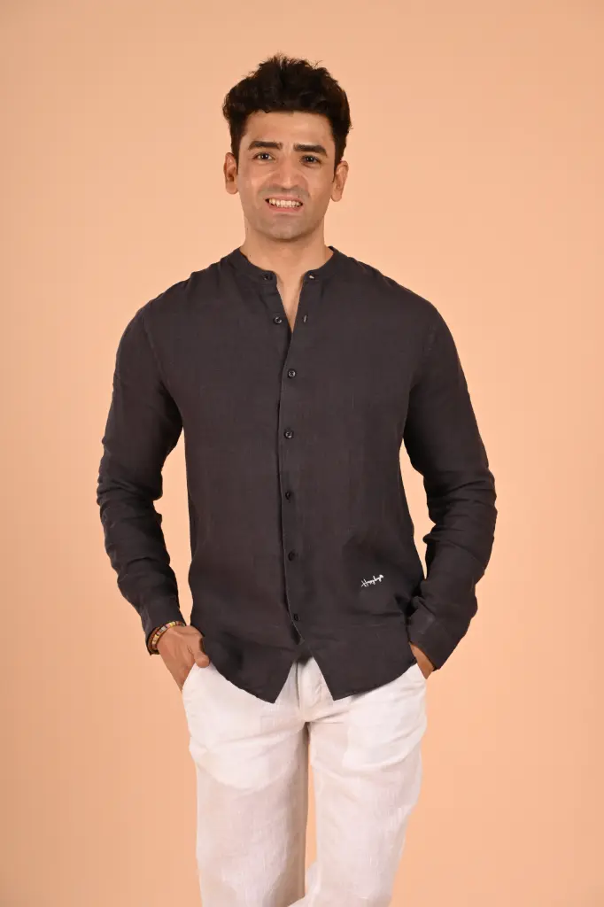 El Mandarin Classic Pure Linen Shirt-  Periscope