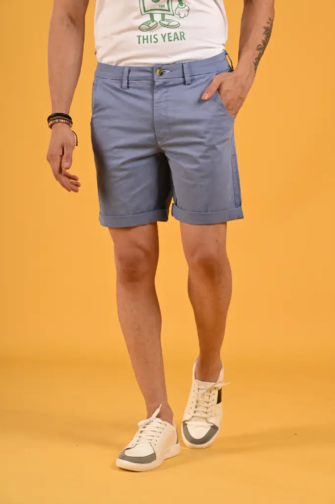 Forest Escape Basic Bermuda Shorts-  Stonewash