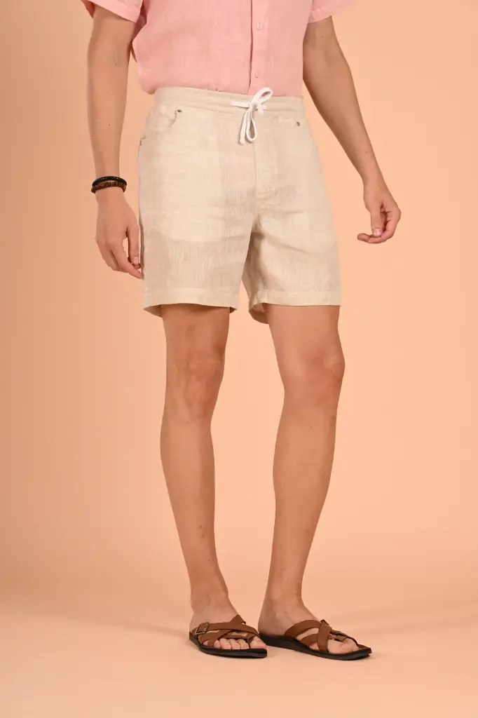 Seaside Sunday Breathable Linen Shorts-  Birch