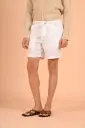 Seaside Sunday Breathable Linen Shorts-  Brilliant white