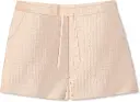 The Desert Grain Vertical Stripe Knitted Elastic Shorts