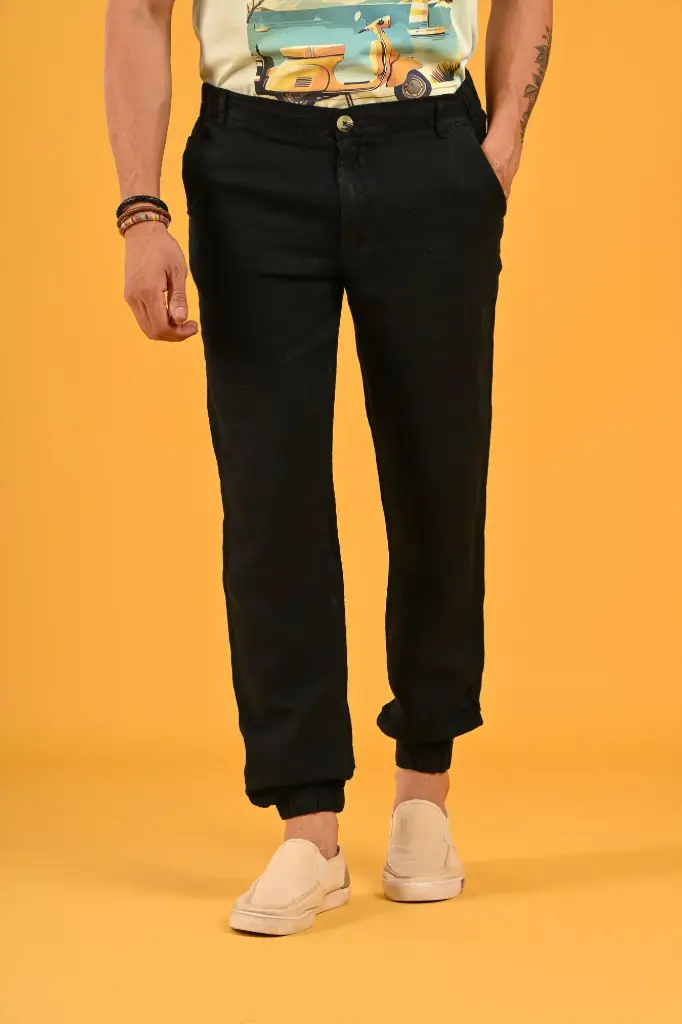 Sandy Shores Pure Linen Pant-  Black Beauty