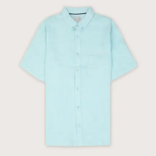 Blue glass breeze Linen Shirt