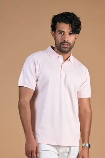 Easygoing With Pink Polo Tshirt