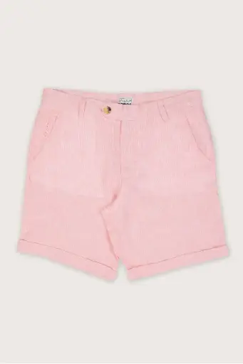 Getaway With Pink Linen Shorts