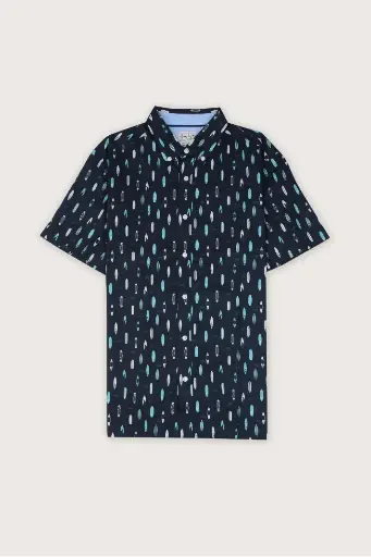 Island Dreams Blue Resort Shirt