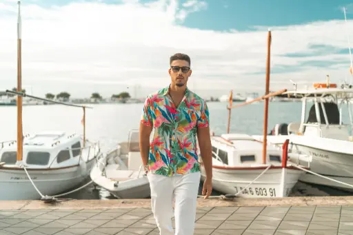 Over The Rainbow Hawaiian Shirt- Men