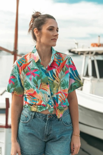 Over The Rainbow Hawaiian Shirt- Women