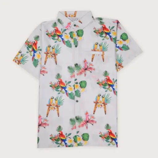 Parrots in a line Hawaiian Shirt