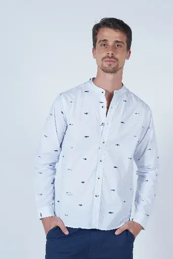 Tuna Waves in Blue Shirt