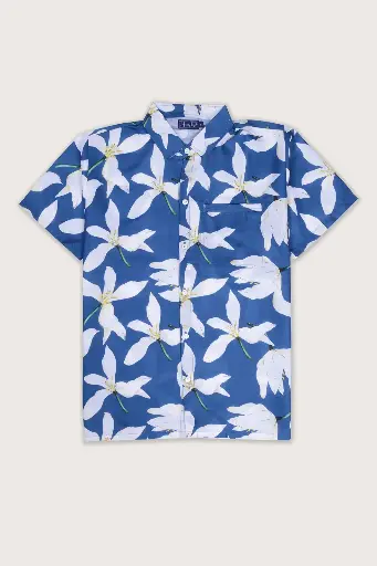 Blooming Bright Hawaiian Shirt- Ocean View