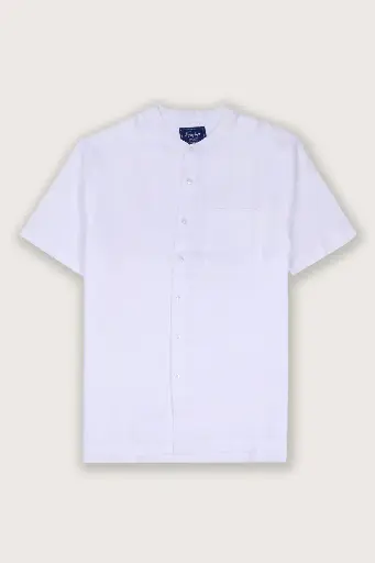 Breezy Basics Pure Linen Shirt- Brilliant White