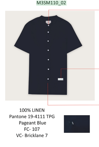 Breezy Basics Pure Linen Shirt- Pageant Blue