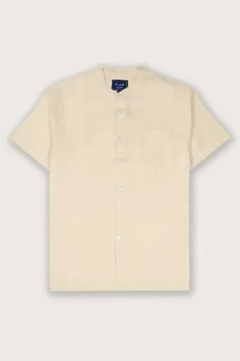 Breezy Basics Pure Linen Shirt- Pear Sorbet