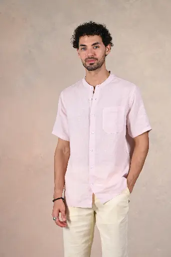 Breezy Basics Pure Linen Shirt- Potpourri