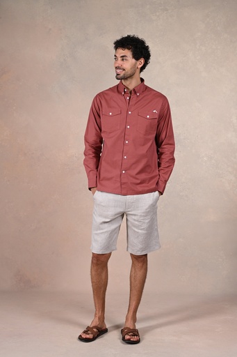 Earthy Elegance Classic Shirt- Marsala