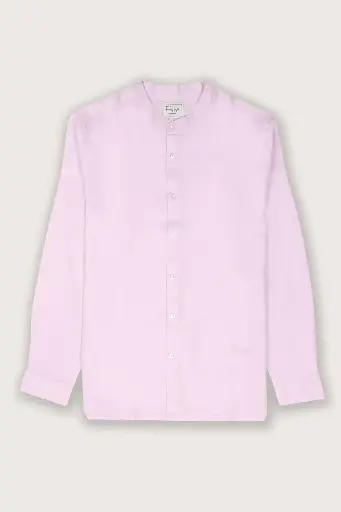 El Mandarin Classic Pure Linen Shirt- Potpourri