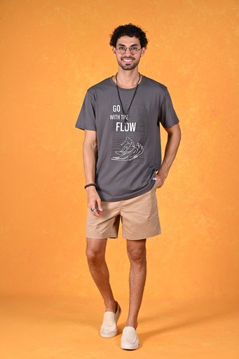 Sway with the Surf Crew T-Shirt- Iron Gate