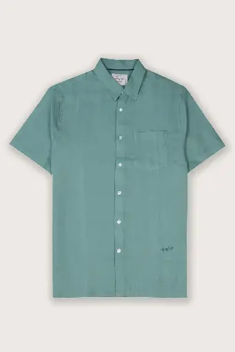 Timless Basics Pure Linen Shirt- Aquifer