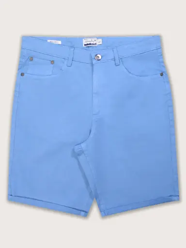 Casual Cool Comfort Denim 5-Pocket Shorts- CYANEUS