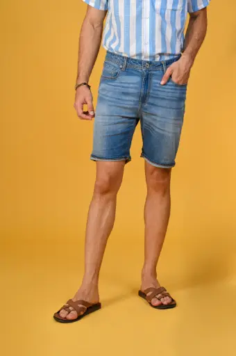 Going For Beach Adventure Denim Shorts- Set sail