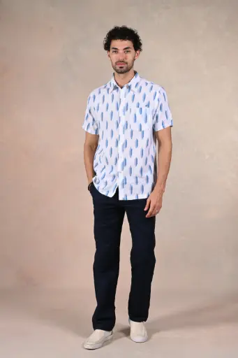 Life is Rosy Classic Shirt- Blue