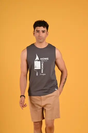 Nautical Statement Sando Tank Tshirt- Iron Gate